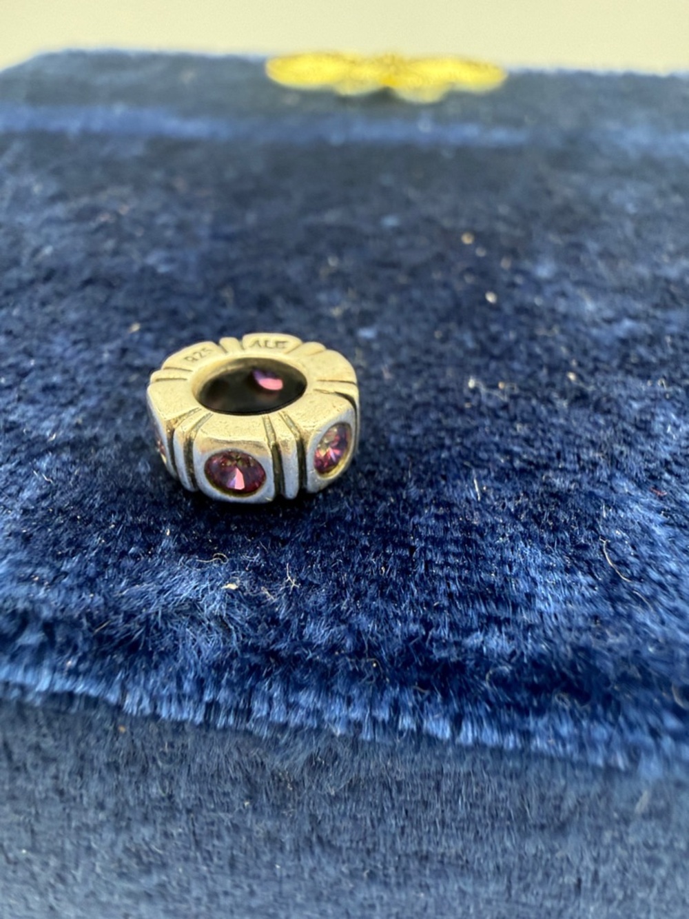 Retired Pandora 925 ALE silver Trinity CZ pink Northern Lights spacer charm